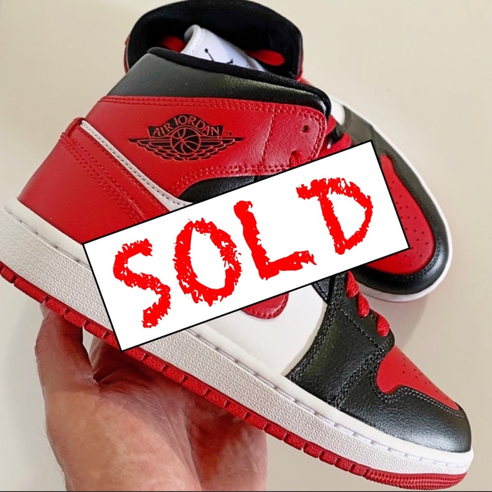Nike Air Jordan 1 ❌SOLD🎁Mid Alternate Bred Toe Womens 8